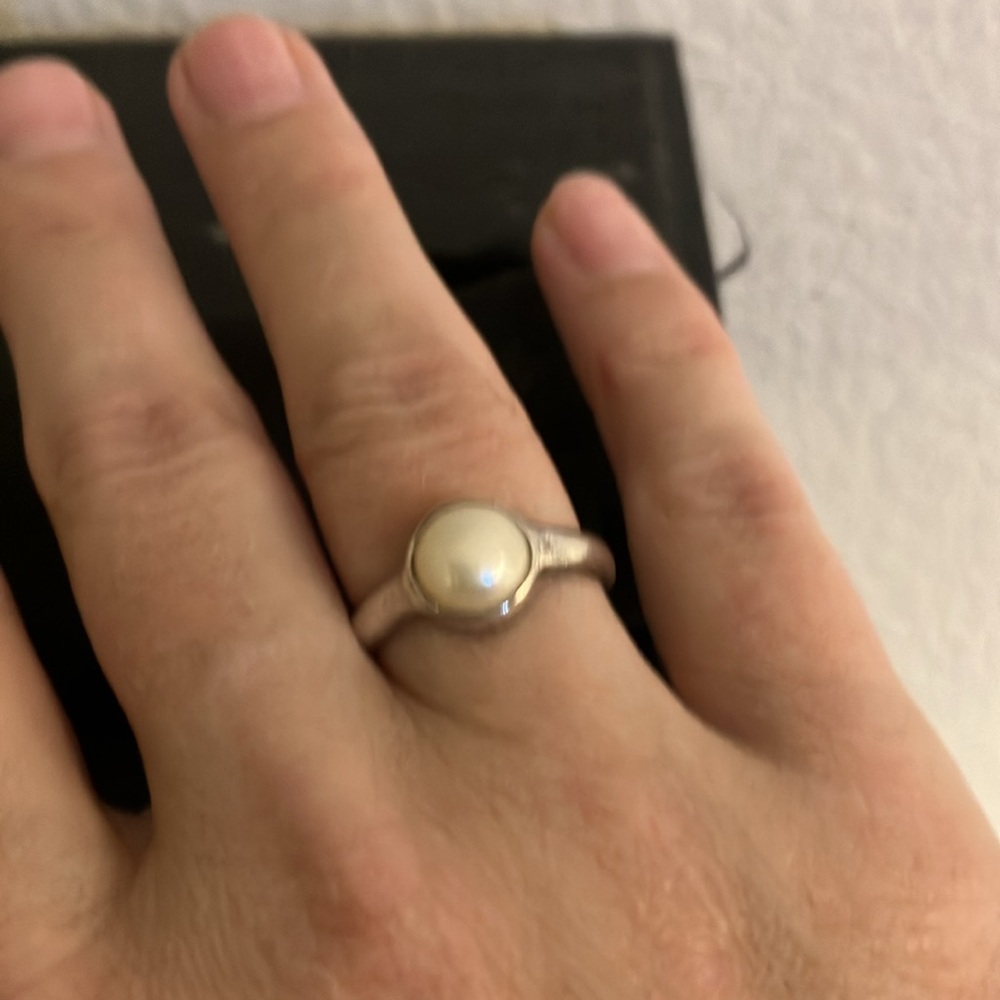 Pearl solitaire ring - Picture 4 of 4